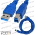 Цена от 76.01 грн. на Шнур USB штекер A - штекер B, Vers.3.0, 1,5 метра,синий, Tcom